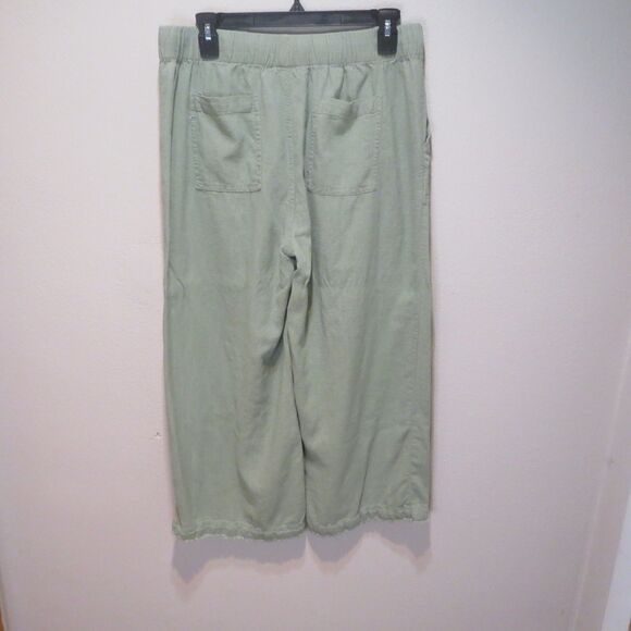 Thread & Supply Wide Leg Crop Pants Rayon/Linen Blend Size L - Picture 5 of 8